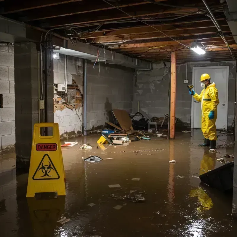 Flooded Basement Electrical Hazard in Metropolis, IL Property